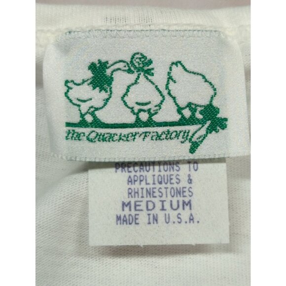 Quacker Factory Size M Womens Gardening Angels Rhinestone T Shirt NEW QVC Vtg - Picture 4 of 8